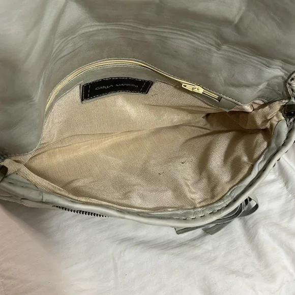 Carla Mancini Beige Quilted Leather Clutch - Picture 5 of 9